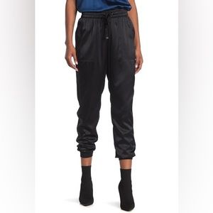 Inreverse silk stretch black reversible pockets jogger pants